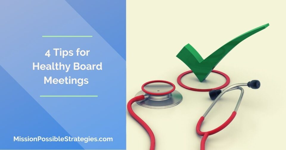 4 Tips for Healthy Nonprofit Board Meetings